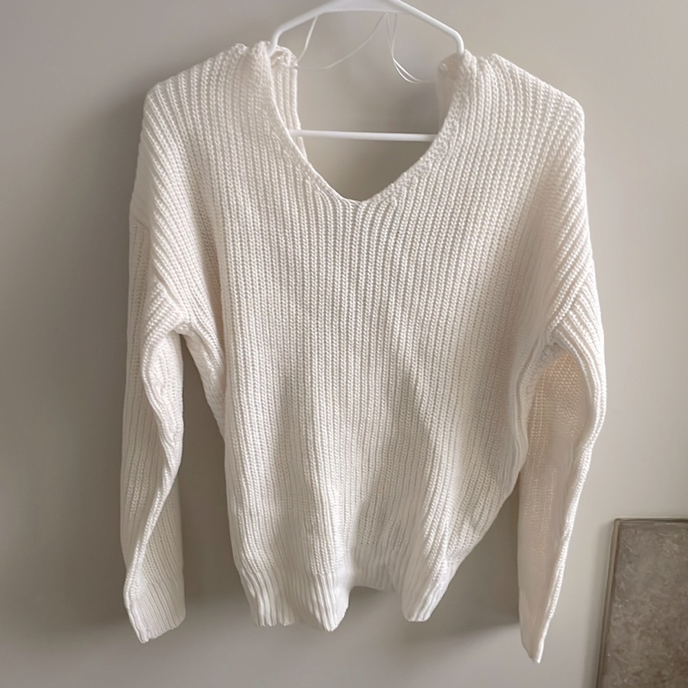 Ivory knitted sweater